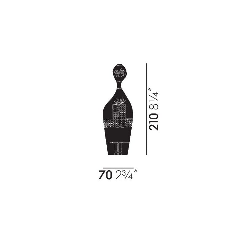 afmetingen Wooden Dolls 8 - vitra - Alexander Girard - Weekend 17-06-2022 15% - Furniture by Designcollectors