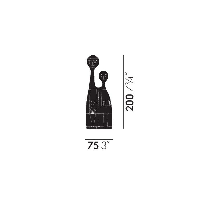 afmetingen Wooden Dolls 11 - vitra - Alexander Girard - Weekend 17-06-2022 15% - Furniture by Designcollectors