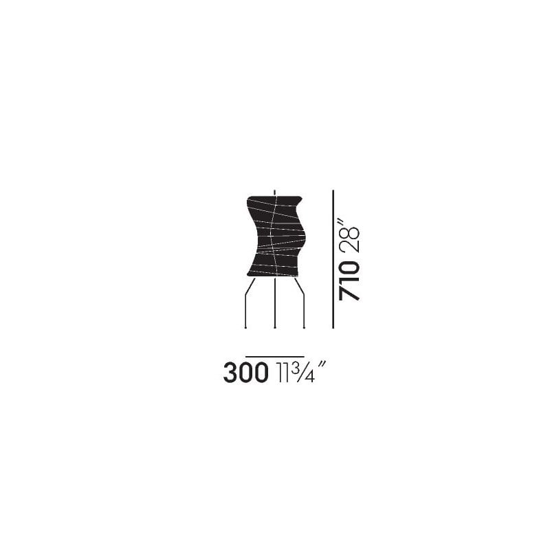 dimensions Akari UF2-33N Tafellamp - Vitra - Isamu Noguchi - Google Shopping - Furniture by Designcollectors