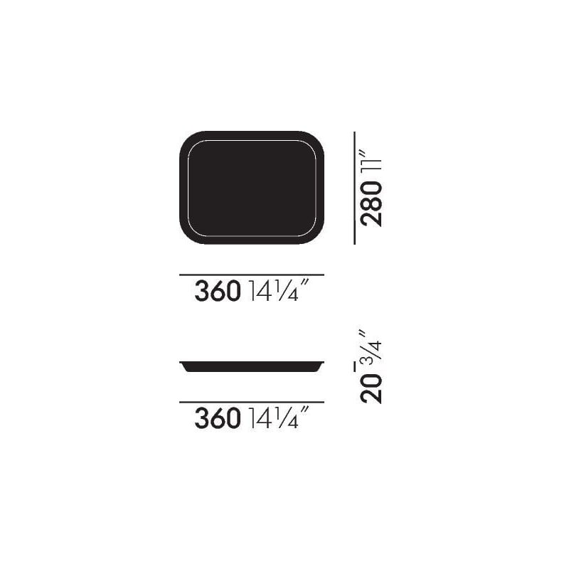 afmetingen Classic Tray Dienblad Medium, Grid Multicolour - vitra - Alexander Girard - Weekend 17-06-2022 15% - Furniture by Designcollectors