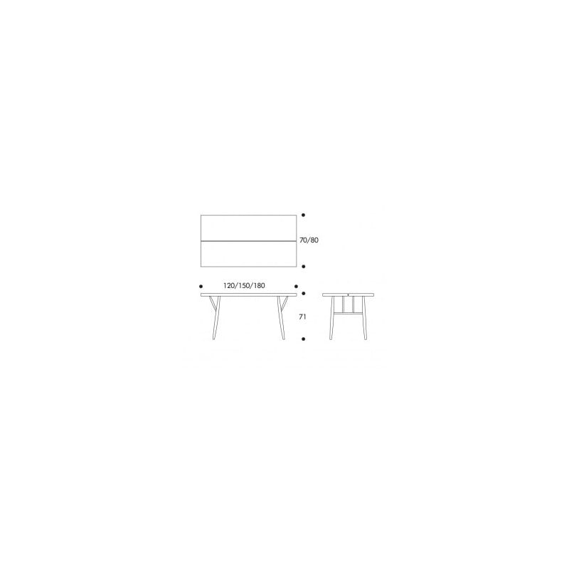 dimensions Pirkka Table - artek - Ilmari Tapiovaara - Tables - Furniture by Designcollectors