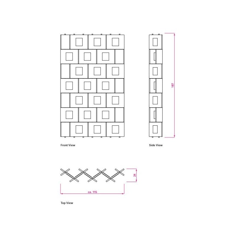 dimensions Brick Screen - Classicon - Eileen Gray - Screens - Furniture by Designcollectors