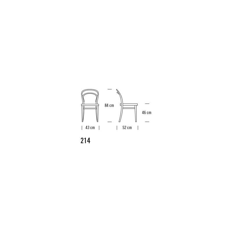 afmetingen 214 Stoel - Thonet - Thonet Design Team - Home - Furniture by Designcollectors