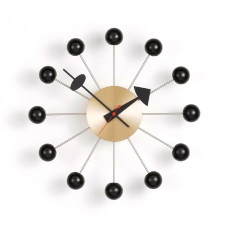 Ball Clock - Black/Brass - Vitra - George Nelson - Home - Furniture by Designcollectors