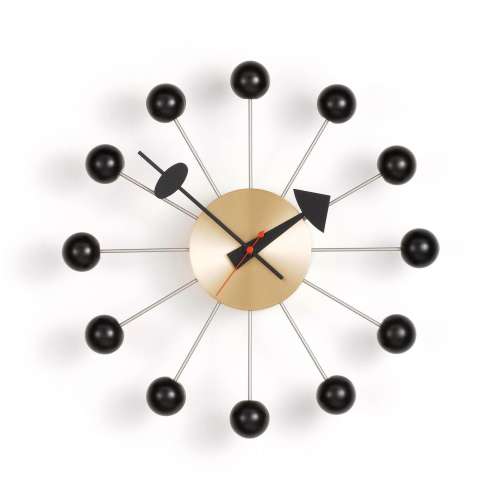 Clock - Ball Clock - Black/Brass - Vitra - George Nelson - Home - Furniture by Designcollectors